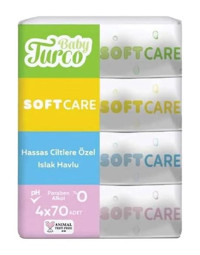 Baby Turco Softcare 70 Yaprak 4'lü Islak Mendil