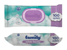 Family 100 Yaprak 8'li Islak Mendil