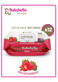 Babybella Wild Strawberry 120 Yaprak 12'li Islak Mendil