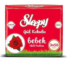 Sleepy Gül Kokulu 50 Yaprak 3'lü Islak Mendil