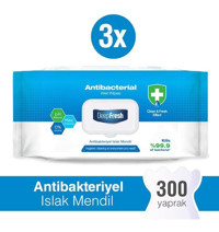Deep Fresh Antibakteriyel 100 Yaprak 3'lü Islak Mendil