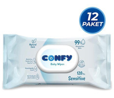 Confy Premium Sensitive 120 Yaprak 12'li Islak Mendil