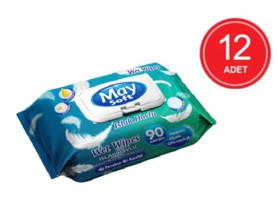 May Soft Soft 90 Yaprak 12'li Islak Mendil