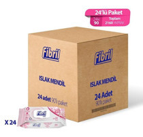 Fibril Care Gül Kokulu 90 Yaprak 24'lü Islak Mendil