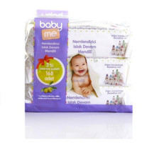 Baby Me Nemlendiricili Zeytinyağlı 168 Yaprak Islak Mendil