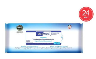 Blue White Hijyenik 50 Yaprak 24'lü Islak Mendil