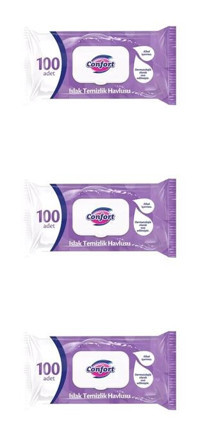 Confort 100 Yaprak 3'lü Islak Mendil