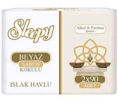 Sleepy Beyaz Sabun Kokulu 90 Yaprak 2'li Islak Mendil
