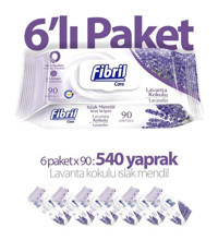 Fibril Sensitive Lavanta Kokulu 90 Yaprak 6'lı Islak Mendil