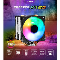 Dark DKCCX125 Freezer X125 Sessiz 4 Pin 1 Fanlı Fan Soğutmalı RGB Masaüstü İşlemci Soğutucu