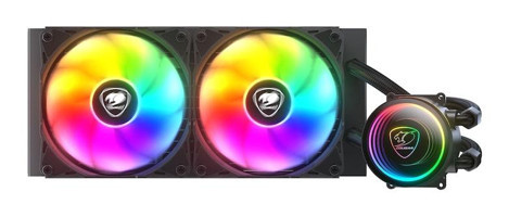 Cougar Poseidon Elite 240 mm 4 Pin 2 Fanlı Sıvı Soğutmalı RGB Masaüstü İşlemci Soğutucu Siyah
