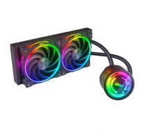 Akasa Soho240 4 Pin 2 Fanlı Sıvı Soğutmalı RGB Masaüstü İşlemci Soğutucu