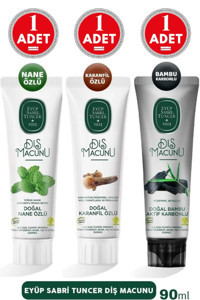 Eyüp Sabri Tuncer Bambu Karbonlu Naneli Karanfilli Organik Florürsüz Diş Macunu 3x90 ml