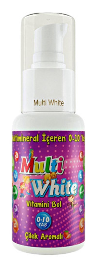 Multi White Çilekli Organik Florürsüz Diş Macunu 50 ml