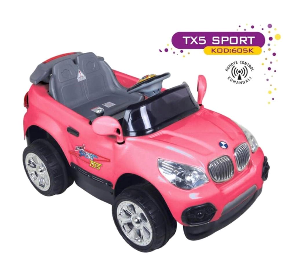 Aliş Toys Tx-5 Sport 12 V Üstü Açık Tek Kişilik Akülü Araba Pembe