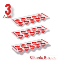 Herza House Silikon Şeffaf Yuvarlak Buz Kalıbı
