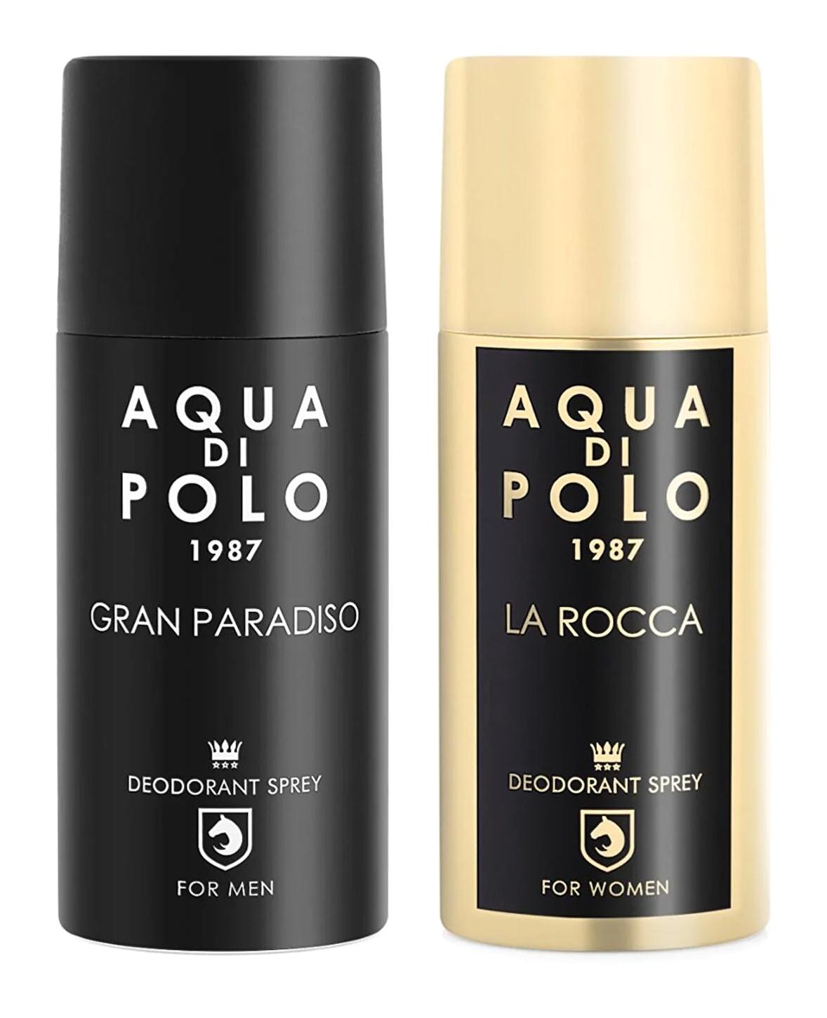 Aqua Di Polo La Rocca ve Gran Paradiso Sprey Unisex Deodorant 2x150 ml