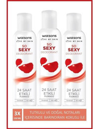 Watsons So Sexy Pudrasız Sprey Kadın Deodorant 3x150 ml