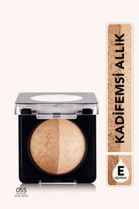 Flormar 055 Dual Gold Işıltılı Baked Toz Allık