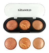 Liza Gold Terracotta Blush No:2 Işıltılı Toz Allık Paleti