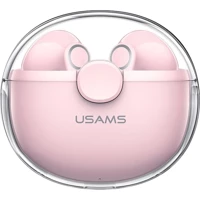 Usams Bu12 Kulak İçi Kablosuz Bluetooth Kulaklık Pembe