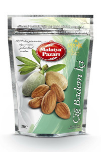 Malatya Pazarı Tuzsuz Çiğ Tane Badem İçi 200 gr