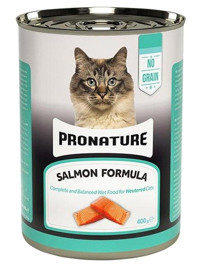 Pronature Kısırlaştırılmış Somonlu Yetişkin Yaş Kedi Maması 400 gr