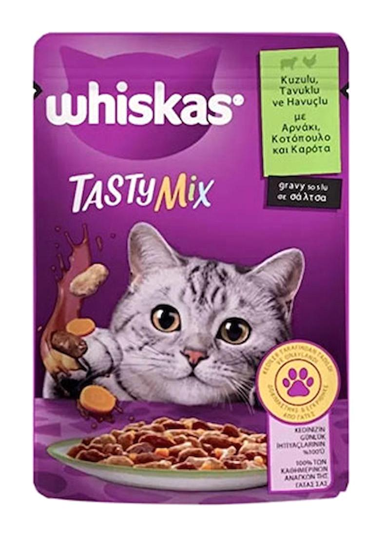 Whiskas Tasty Mix Kuzu Eti Yetişkin Yaş Kedi Maması 6x85 gr
