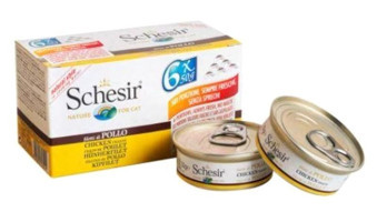Schesir Tavuk Yetişkin Yaş Kedi Maması 6x50 gr