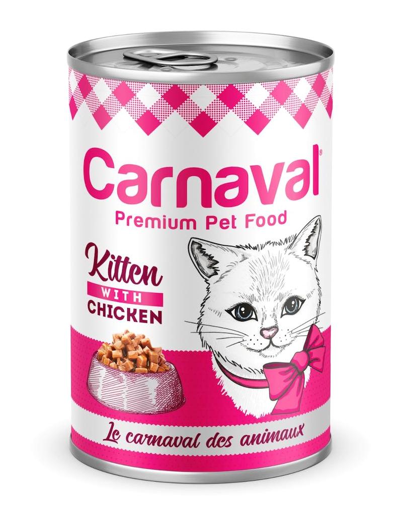Carnaval Premium Tavuk Parça Etli Soslu Yavru Yaş Kedi Maması 400 gr