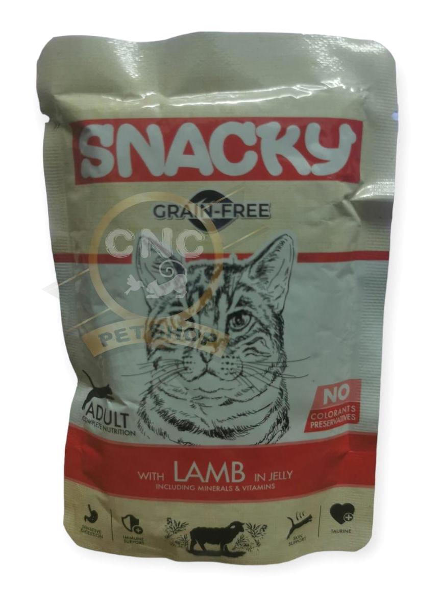 Snacky Kuzu Eti Jöleli Yetişkin Yaş Kedi Maması 85 gr