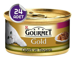Purina Gourmet Gold Ciğer Tavuk Yetişkin Yaş Kedi Maması 24x85 gr