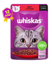 Whiskas Sığır Eti Soslu Yavru Yaş Kedi Maması 12x85 gr