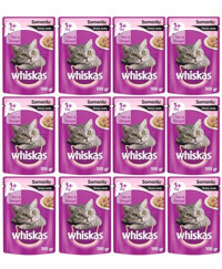 Whiskas Somonlu Yetişkin Yaş Kedi Maması 12x100 gr