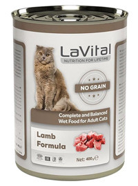 La Vital Kuzu Eti Yetişkin Yaş Kedi Maması 400 gr