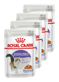 Royal Canin Sterilised Kısırlaştırılmış Et Jöleli Yetişkin Yaş Kedi Maması 4x85 gr