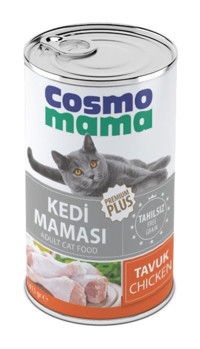 Cosmo Mama Premium Plus Tavuk Yetişkin Yaş Kedi Maması 24x415 gr