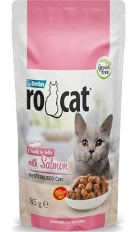 Rocat Kısırlaştırılmış Somonlu Jöleli Yetişkin Yaş Kedi Maması 85 gr
