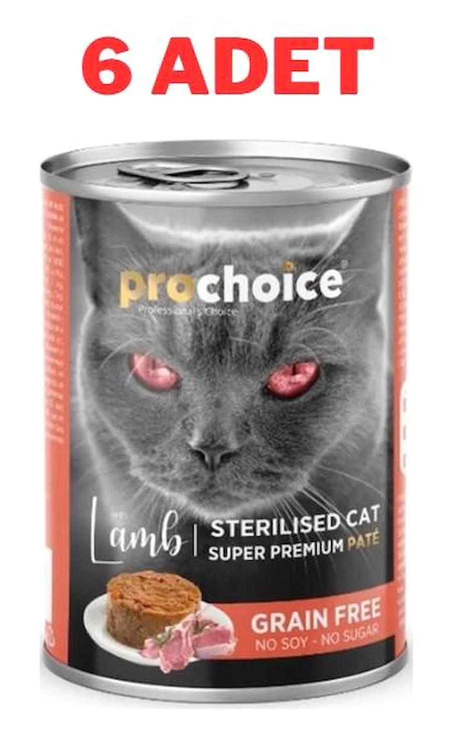 Pro Choice Sterilised Kuzu Eti Yetişkin Yaş Kedi Maması 6x400 gr