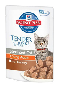 Hill's Tender Chunks Kısırlaştırılmış Hindi Eti Yetişkin Yaş Kedi Maması 85 gr