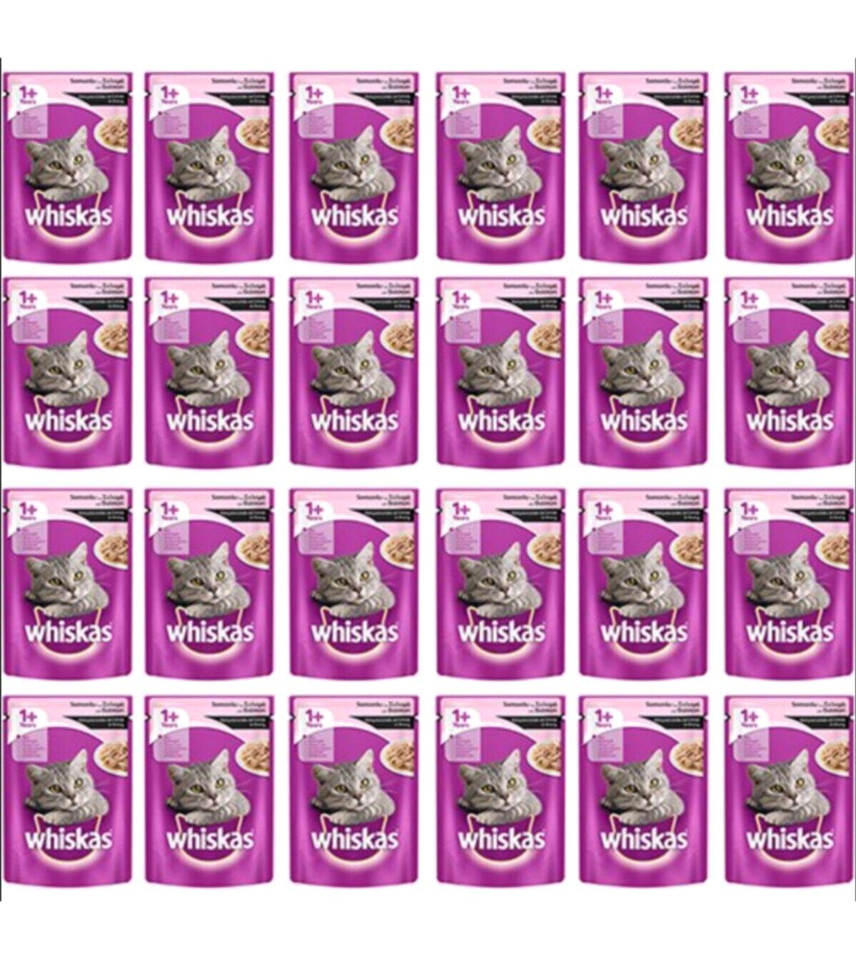 Whiskas Somonlu Soslu Yetişkin Yaş Kedi Maması 24x85 gr