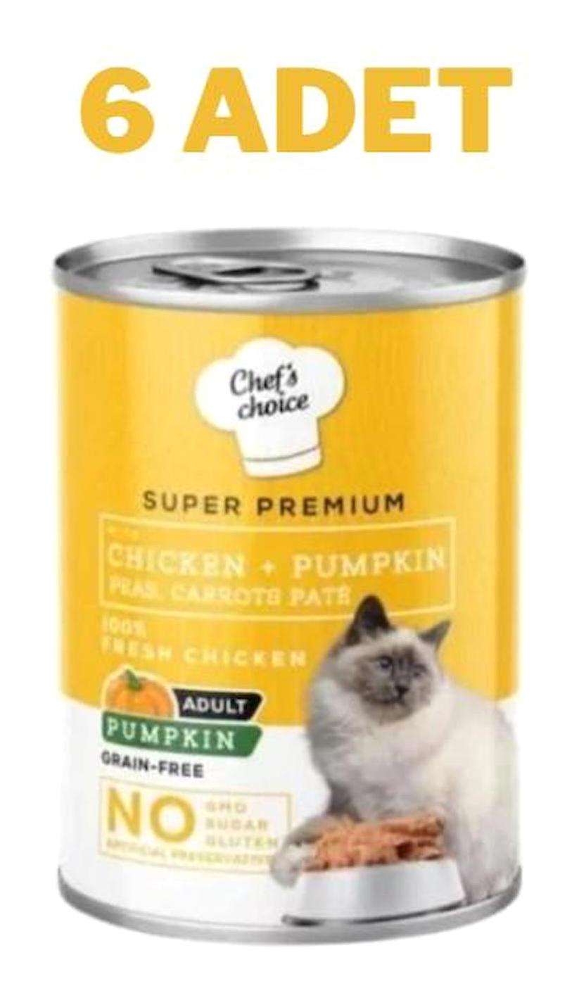 Chef's Choice Bal Kabağı Tavuk Yetişkin Yaş Kedi Maması 6x400 gr