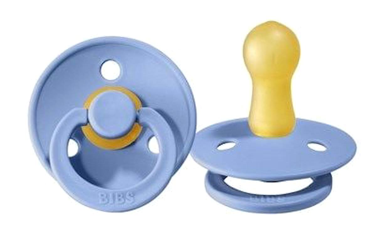 Bibs Colour 0-6 Ay Ortodontik Yenidoğan Kiraz Uçlu Kauçuk Emzik Açık Mavi