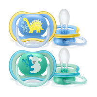 Philips Avent Ultra Air 12 Ay+ Fosforlu Ortodontik Silikon Emzik Mavi Yeşil