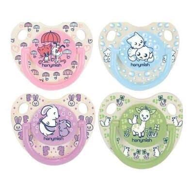 Hanymish 0-6 Ay Delikli Ortodontik Yenidoğan Kiraz Uçlu Damaklı Silikon Emzik Çok Renkli