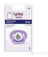 Wee Baby 18 Ay+ Kiraz Uçlu Damaklı Silikon Emzik Mor