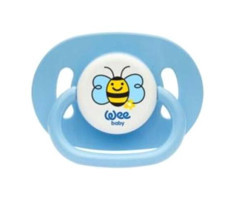 Wee Baby 0-6 Ay Yenidoğan Kiraz Uçlu Damaklı Silikon Emzik Mavi