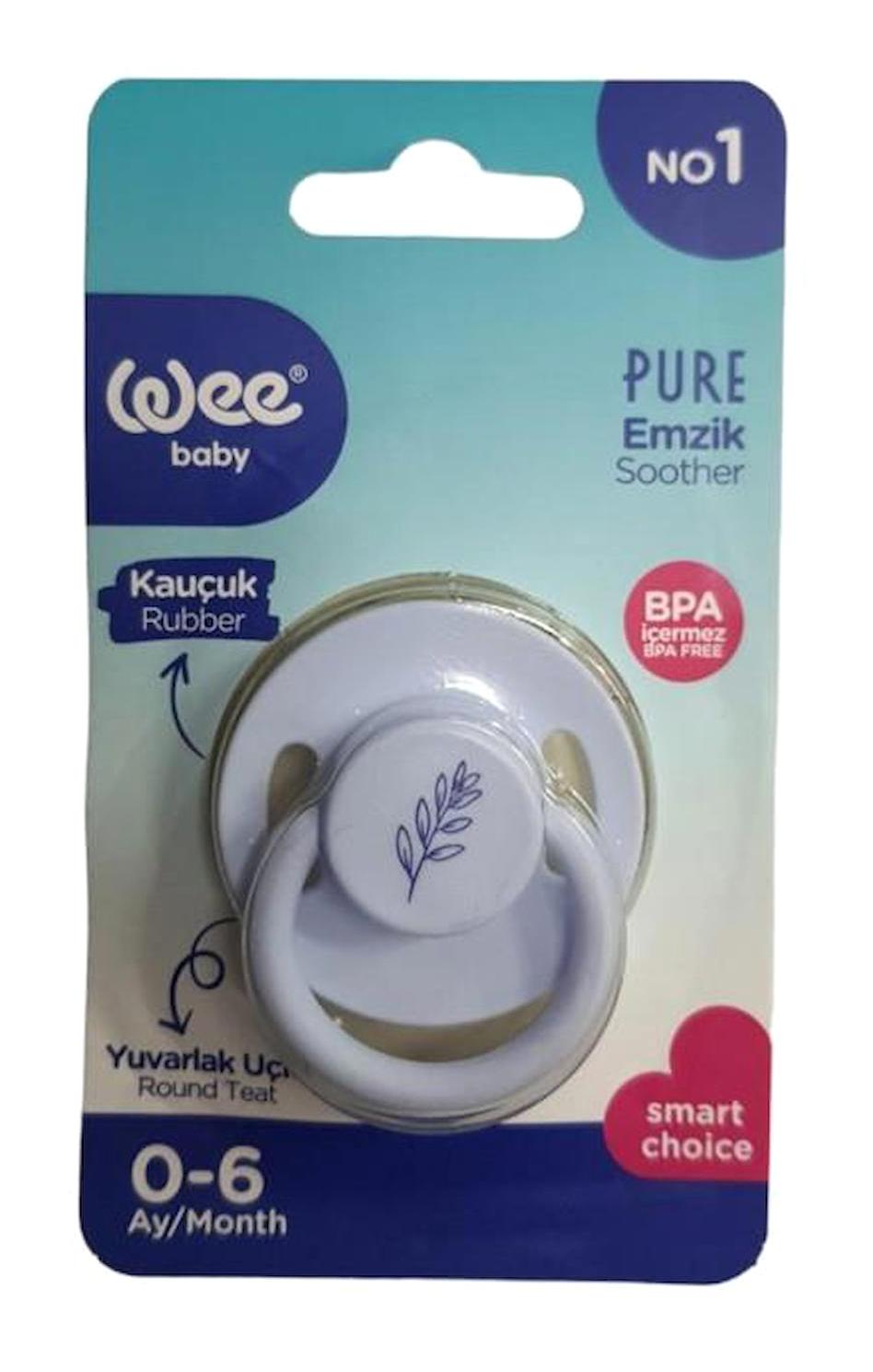 Wee Baby 0-6 Ay Delikli Ortodontik Yenidoğan Damaklı Silikon Emzik Lila