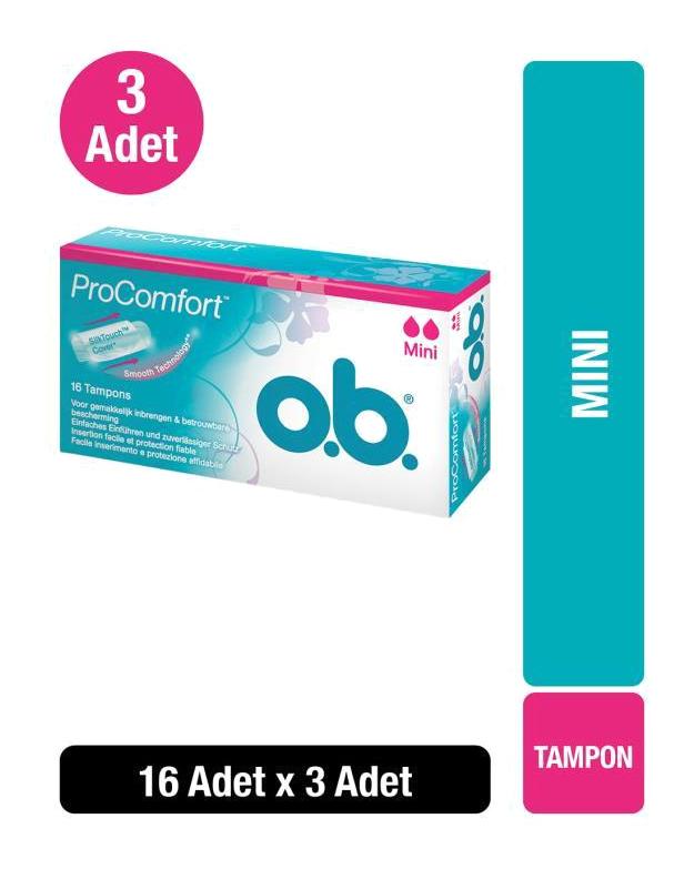 O.B. Mini Tampon 3x16'lı