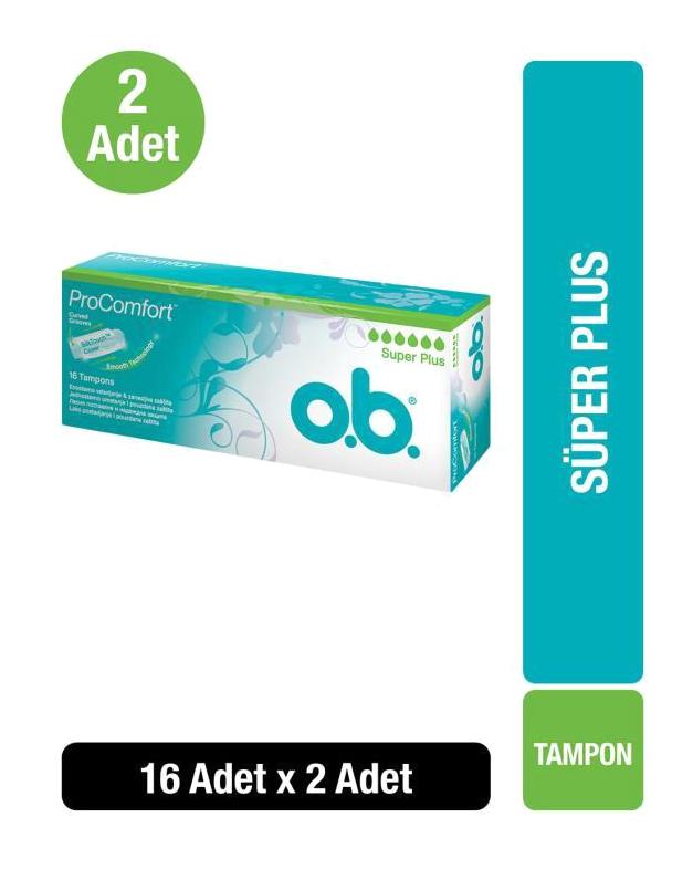 O.B. Süper Plus Tampon 2x16'lı